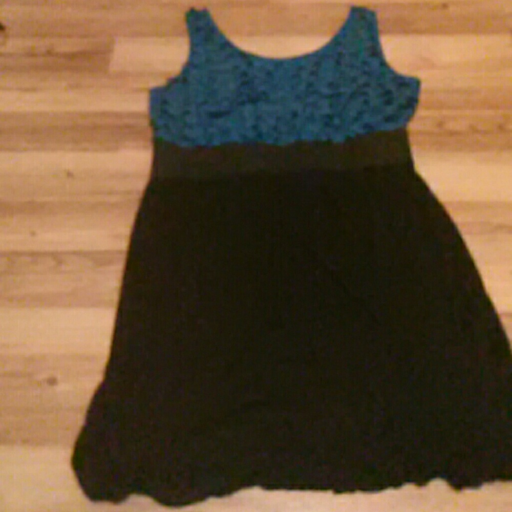 Blue dress with ruffles
